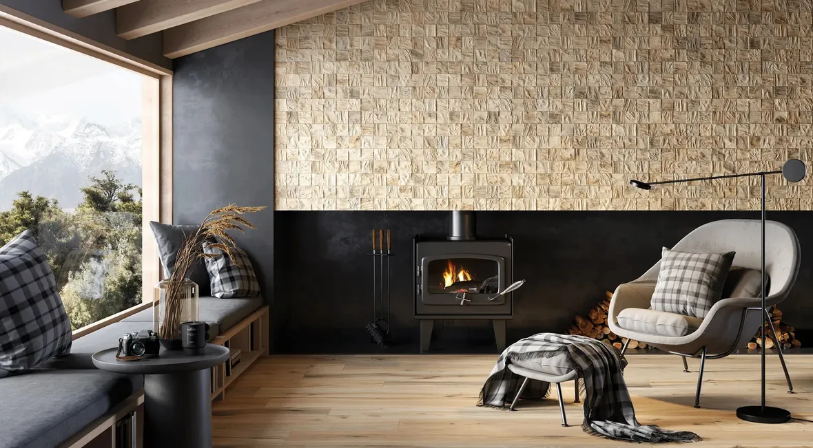 Tiraggio e canna fumaria fredda (foto Stufa a legna Rondine Ceramica Timeless 3D)