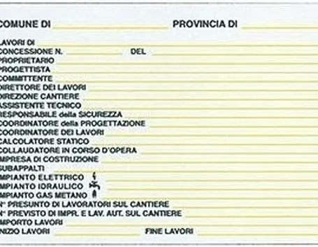 Cartello di cantiere