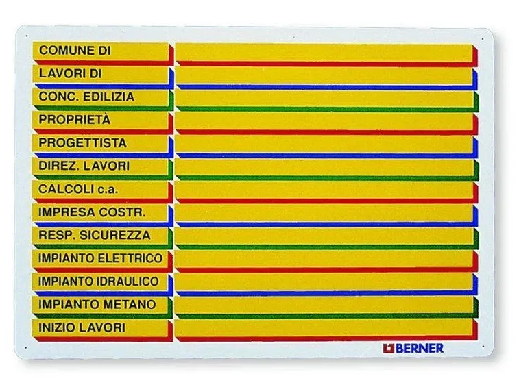normative cartello di cantiere