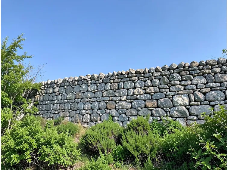 muro di cinta con pietre