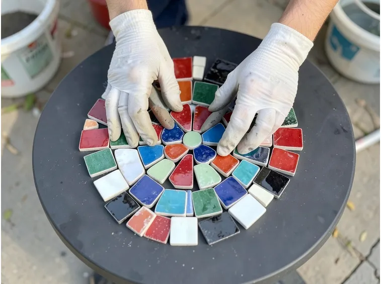 Posizionamento tessere da mosaico fai da te