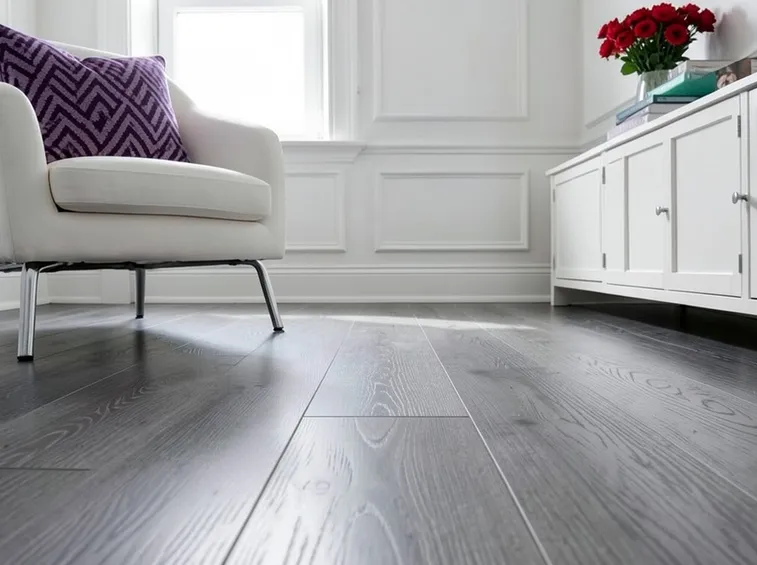 Salotto con pavimento in pvc