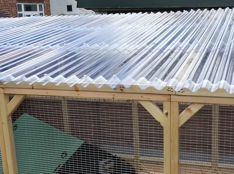 Copertura tettoia in pvc trasparente