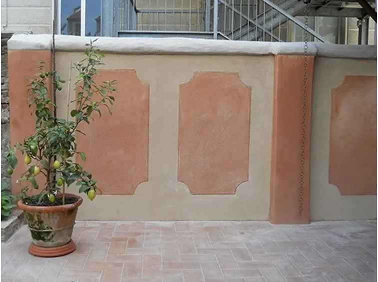 muro esterno con cocciopesto
