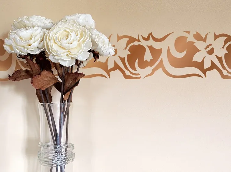 Stencil fiori stilizzato