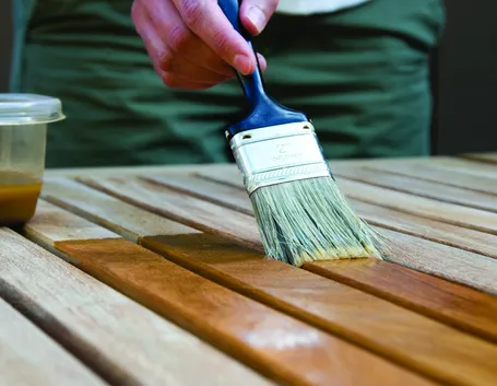 stesura vernice per legno