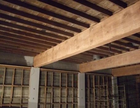 esempio di travi in legno