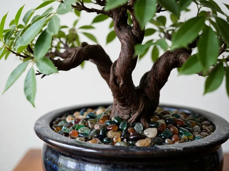 Bonsai finto e le sue radici