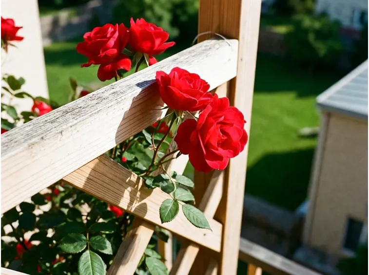 rose su balcone