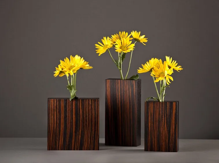 Vasi legno decorati
