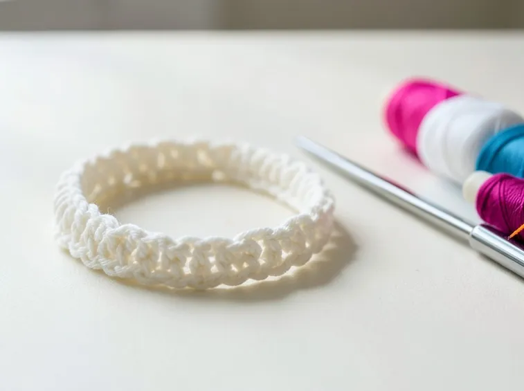 bracciale con filo di cotone e catena fai da te