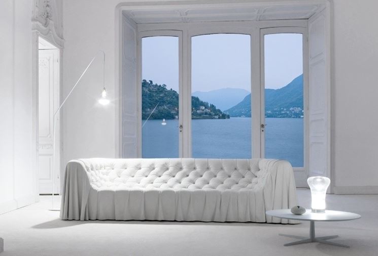 Soggiorno total white arredamento casa arredare il salotto di bianco Arredamento soggiorno bianco