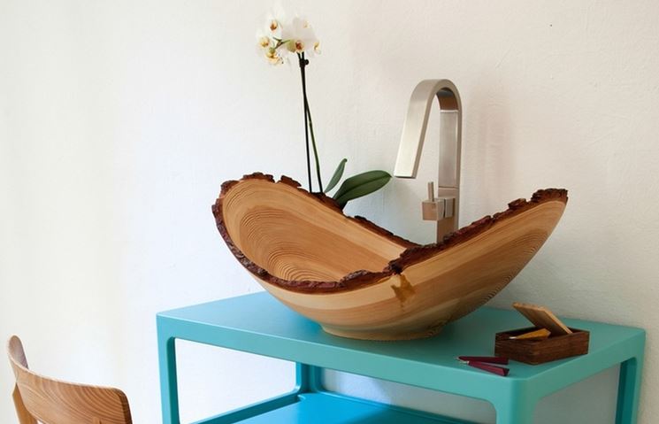 lavabo in legno moderno