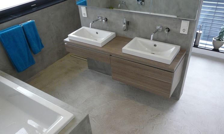 bagno con rivestimento in resina