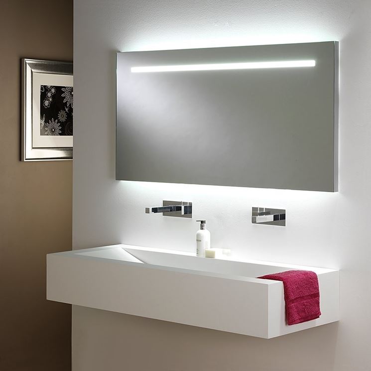 specchio bagno con luce