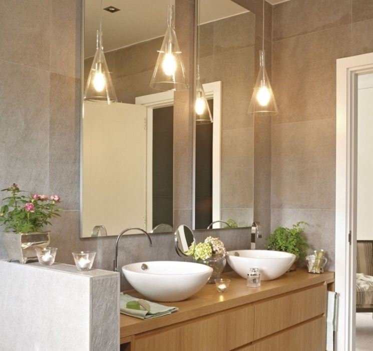 Specchio del bagno con luce