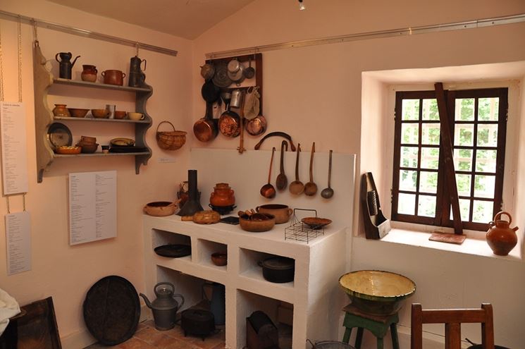 cucina in muratura e legno