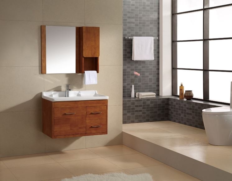 Lavabo con mobiletto in legno