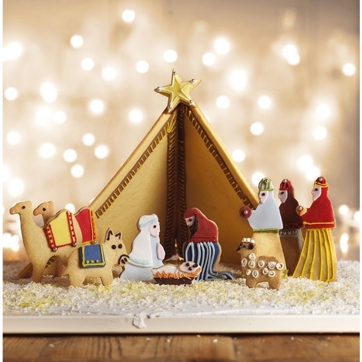 presepe con biscotti