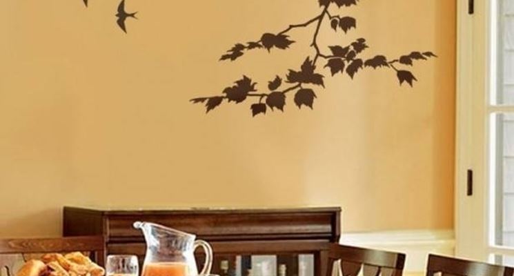 Decorare le pareti: tecnica stencil decoupage Stencil a muro
