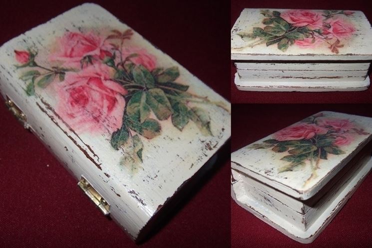 decoupage su scatola