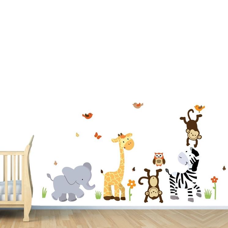 Stencil bambini con animali