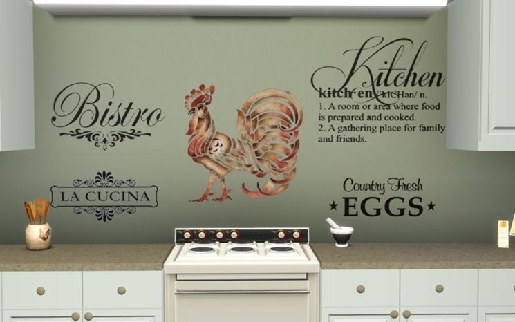 Decoupage stencil cucina