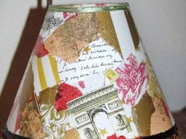 decoupage su lampada