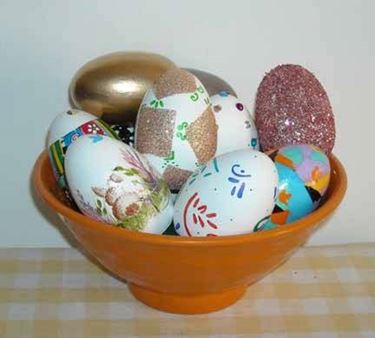 Uova di pasqua decoupage