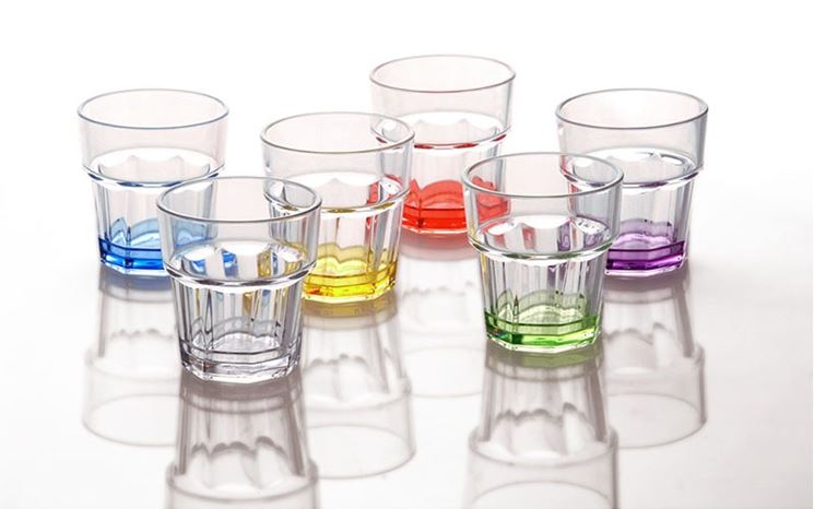 Bicchieri in vetro policarbonato