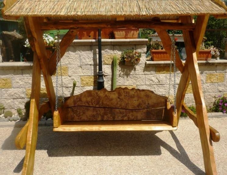 Dondolo da giardino in legno arredamento giardino dondolo in ... Altalena legno fai da te