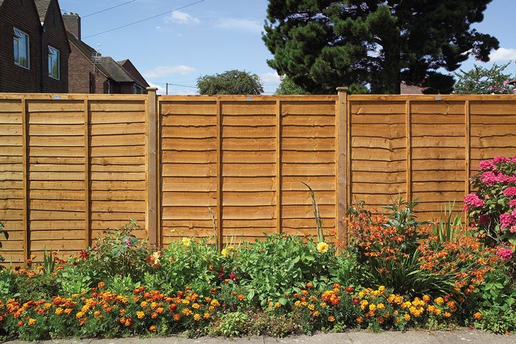 recinzione giardino in legno