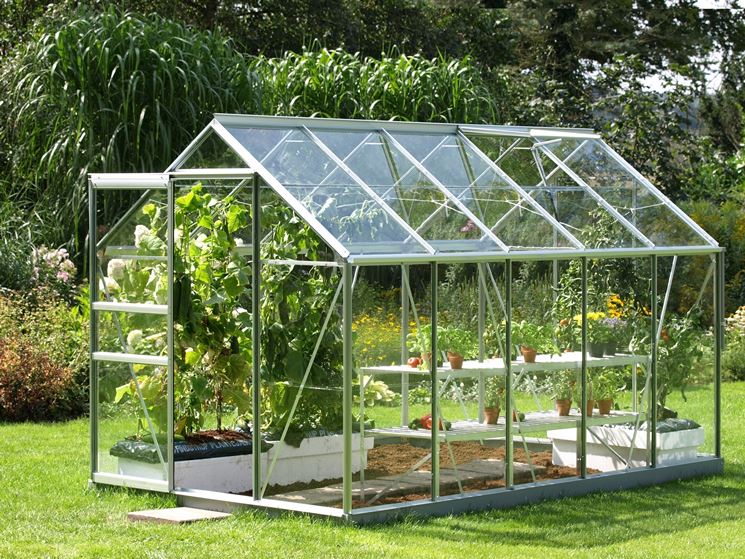 Serra incl Fondazione alluminio serra piante da giardino casa pomodori-NUOVO 