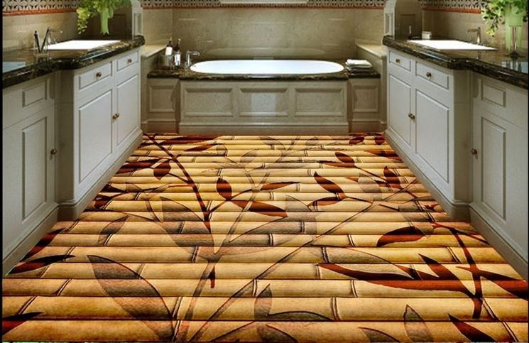 Parquet bamboo decorato