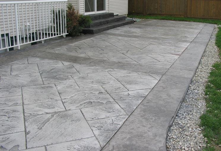 Pavimenti per esterni carrabili pavimento per esterni pavimenti ... Cemento stampato per esterni