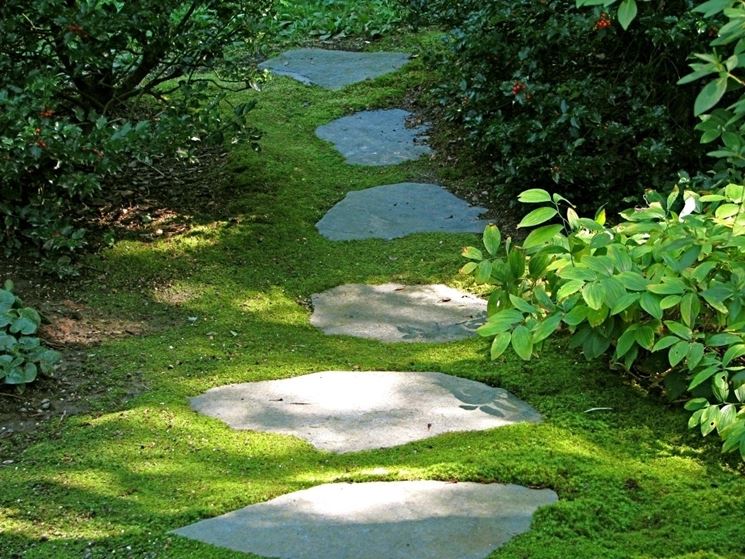 Vialetto in giardino con pietre irregolari: come realizzarlo ... Beole per giardino