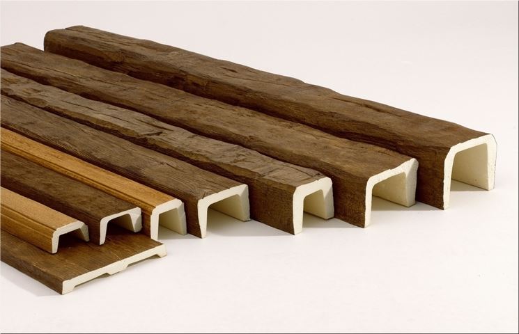 Travi in finto legno travi tipologie di travi in finto legno Rivestimento finto legno